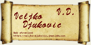 Veljko Đuković vizit kartica
